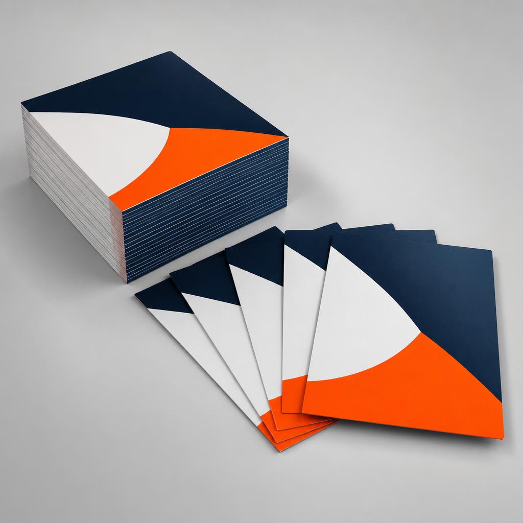 Pilha de panfletos 10x14cm impressos em papel 90g com design colorido